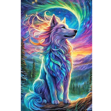 Load image into Gallery viewer, Aurora White Wolf 40*60CM (canvas) Full Round Drill Diamond Painting
