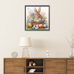 Easter Egg Bunny 30*30CM (canvas) Partial Special-Shaped Drill Diamond Painting