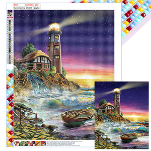 Seaside Lighthouse 40*50CM (canvas) Full Square Drill Diamond Painting