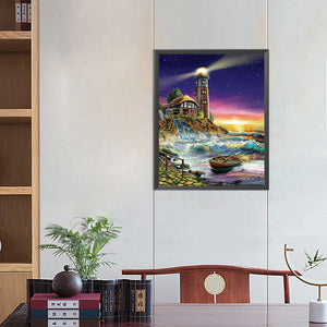 Seaside Lighthouse 40*50CM (canvas) Full Square Drill Diamond Painting