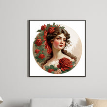 Load image into Gallery viewer, French Rose Lady 30*30CM (canvas) Full Round Drill Diamond Painting
