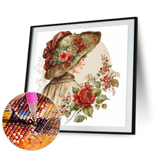 Load image into Gallery viewer, French Rose Lady 30*30CM (canvas) Full Round Drill Diamond Painting
