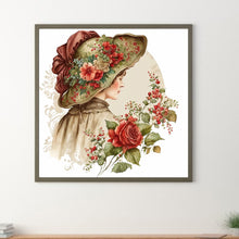 Load image into Gallery viewer, French Rose Lady 30*30CM (canvas) Full Round Drill Diamond Painting
