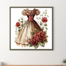 Load image into Gallery viewer, Rose Skirt 30*30CM (canvas) Full Round Drill Diamond Painting
