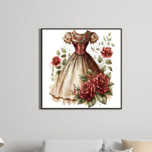 Load image into Gallery viewer, Rose Skirt 30*30CM (canvas) Full Round Drill Diamond Painting
