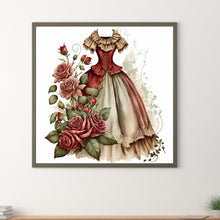 Load image into Gallery viewer, Rose Skirt 30*30CM (canvas) Full Round Drill Diamond Painting
