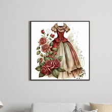 Load image into Gallery viewer, Rose Skirt 30*30CM (canvas) Full Round Drill Diamond Painting
