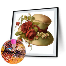 Load image into Gallery viewer, Rose Hat 30*30CM (canvas) Full Round Drill Diamond Painting
