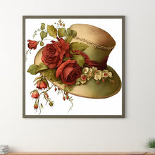 Load image into Gallery viewer, Rose Hat 30*30CM (canvas) Full Round Drill Diamond Painting
