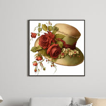 Load image into Gallery viewer, Rose Hat 30*30CM (canvas) Full Round Drill Diamond Painting
