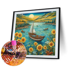 Load image into Gallery viewer, Sunflowers And Boats 30*30CM (canvas) Full Round Drill Diamond Painting
