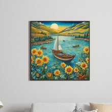 Load image into Gallery viewer, Sunflowers And Boats 30*30CM (canvas) Full Round Drill Diamond Painting
