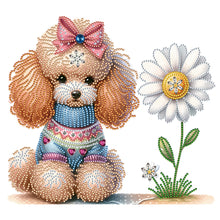 Load image into Gallery viewer, Teddy Dog 35*30CM (canvas) Partial Special-Shaped Drill Diamond Painting
