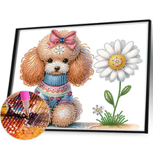 Load image into Gallery viewer, Teddy Dog 35*30CM (canvas) Partial Special-Shaped Drill Diamond Painting
