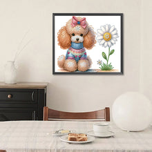 Load image into Gallery viewer, Teddy Dog 35*30CM (canvas) Partial Special-Shaped Drill Diamond Painting
