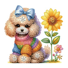 Load image into Gallery viewer, Teddy Dog 35*30CM (canvas) Partial Special-Shaped Drill Diamond Painting
