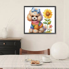 Load image into Gallery viewer, Teddy Dog 35*30CM (canvas) Partial Special-Shaped Drill Diamond Painting
