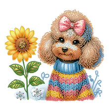 Load image into Gallery viewer, Teddy Dog 35*30CM (canvas) Partial Special-Shaped Drill Diamond Painting
