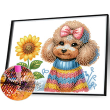 Load image into Gallery viewer, Teddy Dog 35*30CM (canvas) Partial Special-Shaped Drill Diamond Painting
