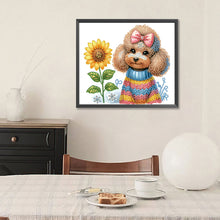 Load image into Gallery viewer, Teddy Dog 35*30CM (canvas) Partial Special-Shaped Drill Diamond Painting
