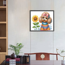 Load image into Gallery viewer, Teddy Dog 35*30CM (canvas) Partial Special-Shaped Drill Diamond Painting
