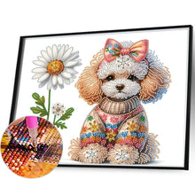 Load image into Gallery viewer, Teddy Dog 35*30CM (canvas) Partial Special-Shaped Drill Diamond Painting
