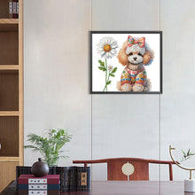 Load image into Gallery viewer, Teddy Dog 35*30CM (canvas) Partial Special-Shaped Drill Diamond Painting
