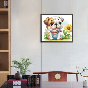 Bulldog 35*30CM (canvas) Partial Special-Shaped Drill Diamond Painting