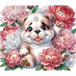 Bulldog 35*30CM (canvas) Partial Special-Shaped Drill Diamond Painting