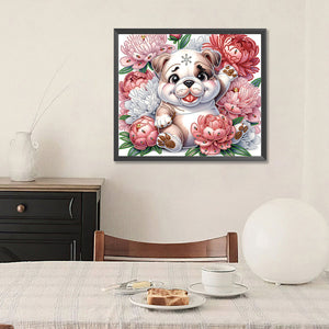 Bulldog 35*30CM (canvas) Partial Special-Shaped Drill Diamond Painting