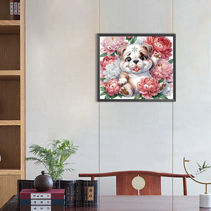 Bulldog 35*30CM (canvas) Partial Special-Shaped Drill Diamond Painting