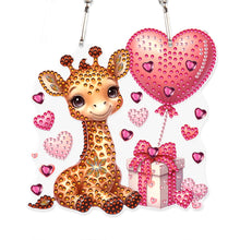 Load image into Gallery viewer, 5D DIY Diamond Painting Dots Pendant Cute for Garden Window Decor (Giraffe)
