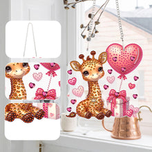 Load image into Gallery viewer, 5D DIY Diamond Painting Dots Pendant Cute for Garden Window Decor (Giraffe)
