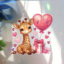 Load image into Gallery viewer, 5D DIY Diamond Painting Dots Pendant Cute for Garden Window Decor (Giraffe)
