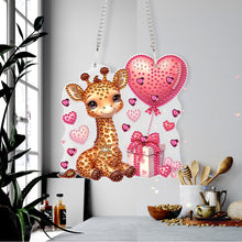 Load image into Gallery viewer, 5D DIY Diamond Painting Dots Pendant Cute for Garden Window Decor (Giraffe)
