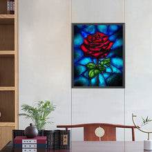 Load image into Gallery viewer, Glass Painted Roses 40*50CM (canvas) Full Square Drill Diamond Painting
