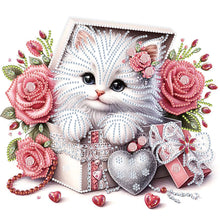 Load image into Gallery viewer, White Cat 30*30CM (canvas) Partial Special-Shaped Drill Diamond Painting
