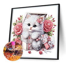 Load image into Gallery viewer, White Cat 30*30CM (canvas) Partial Special-Shaped Drill Diamond Painting
