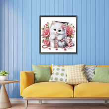 Load image into Gallery viewer, White Cat 30*30CM (canvas) Partial Special-Shaped Drill Diamond Painting
