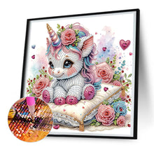 Load image into Gallery viewer, White Unicorn 30*30CM (canvas) Partial Special-Shaped Drill Diamond Painting
