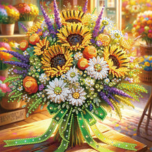 Load image into Gallery viewer, Sunflower Bouquet 30*30CM (canvas) Partial Special-Shaped Drill Diamond Painting
