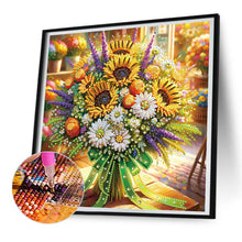 Load image into Gallery viewer, Sunflower Bouquet 30*30CM (canvas) Partial Special-Shaped Drill Diamond Painting
