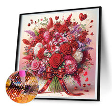 Load image into Gallery viewer, Rose Bouquet 30*30CM (canvas) Partial Special-Shaped Drill Diamond Painting
