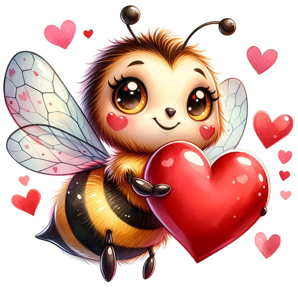 Cute Bee 30*30CM (canvas) Full Round Drill Diamond Painting