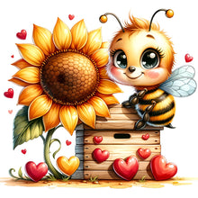 Load image into Gallery viewer, Cute Bee 30*30CM (canvas) Full Round Drill Diamond Painting
