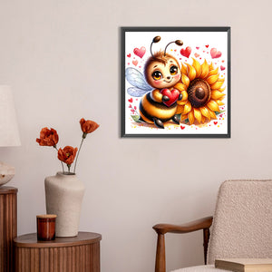 Cute Bee 30*30CM (canvas) Full Round Drill Diamond Painting