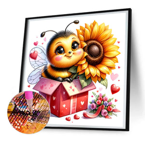 Cute Bee 30*30CM (canvas) Full Round Drill Diamond Painting