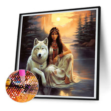 Load image into Gallery viewer, Beauty White Wolf 30*30CM (canvas) Full Round Drill Diamond Painting
