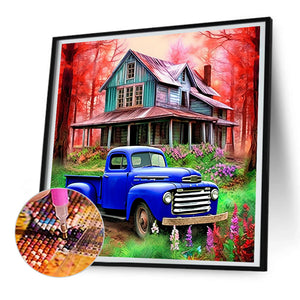 Woods House 30*30CM (canvas) Full Round Drill Diamond Painting