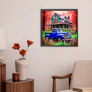 Woods House 30*30CM (canvas) Full Round Drill Diamond Painting